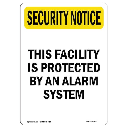 OSHA SECURITY NOTICE, 7 Height, 10 Width, Decal